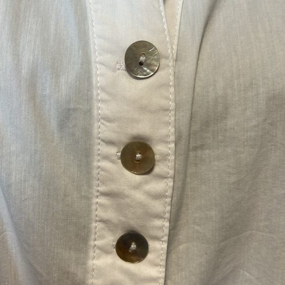 Zac & Rachel White Button-Front Tunic Sz S - Picture 6 of 8